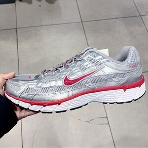 Nike P-6000 Metallic Silver/Gym Red CD6404-024 Men Size